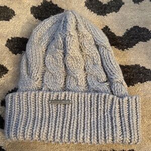 Michael Kors Light Gray Cable Knit Hat